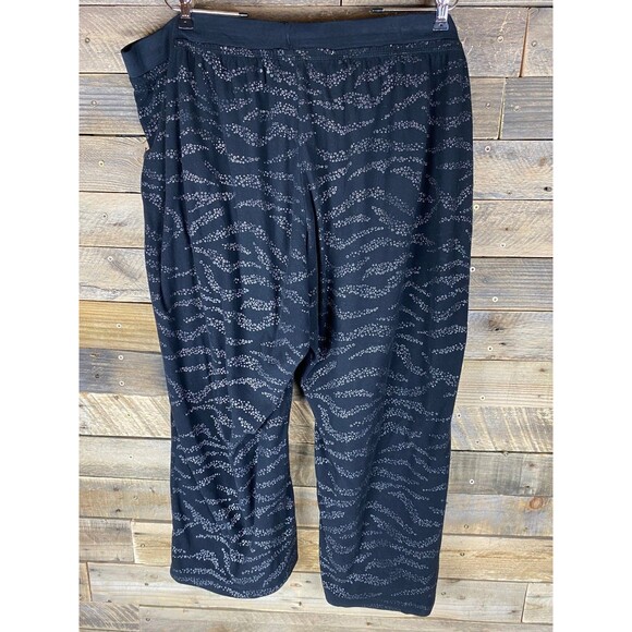 Joe Boxer Women's Plus Sz 4X Black & Silver Pajama Pants Sleepwear Lounge Pants - Picture 5 of 10